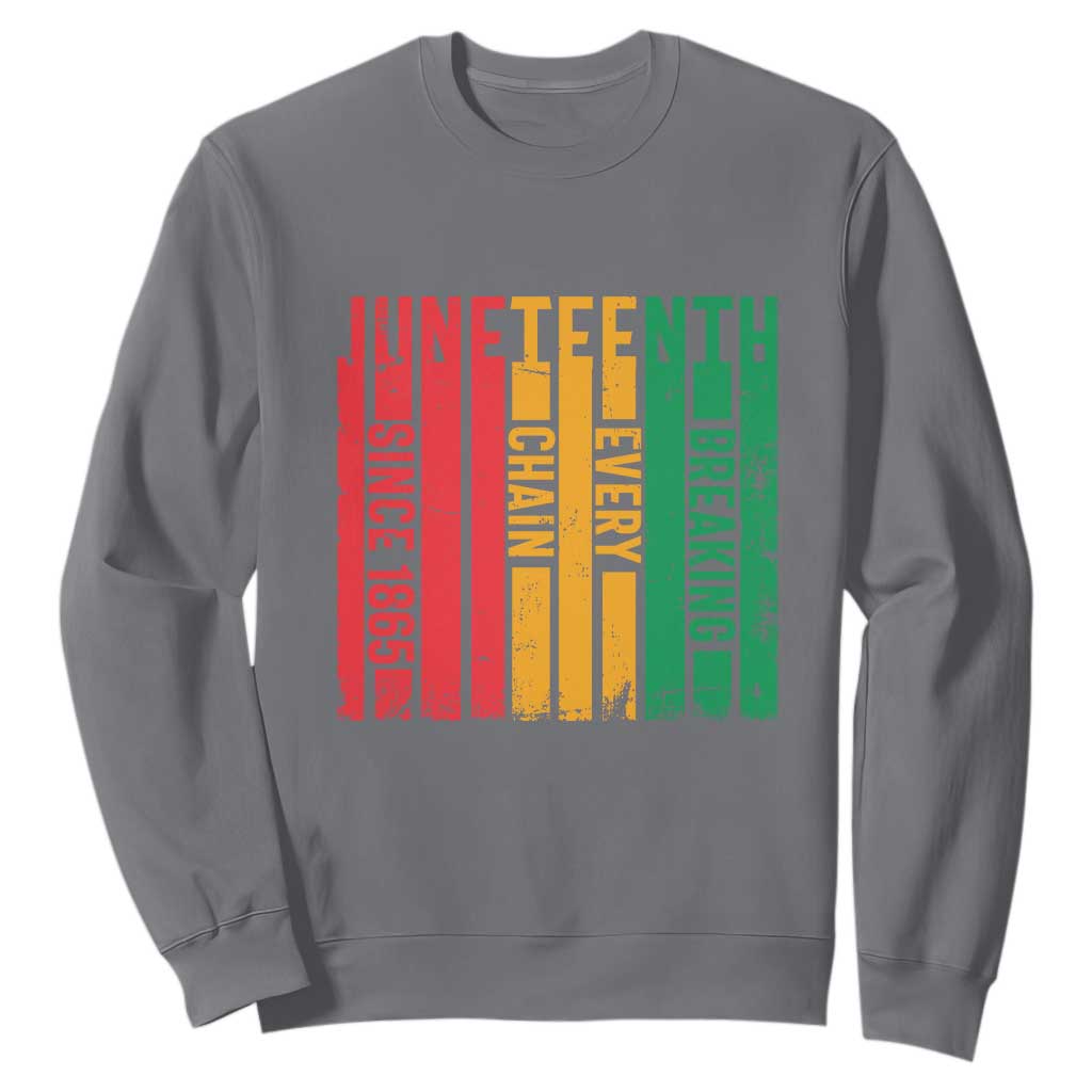 Juneteenth Since 1865 Sweatshirt Breaking Every Chain TS01