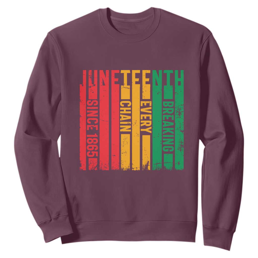 Juneteenth Since 1865 Sweatshirt Breaking Every Chain TS01