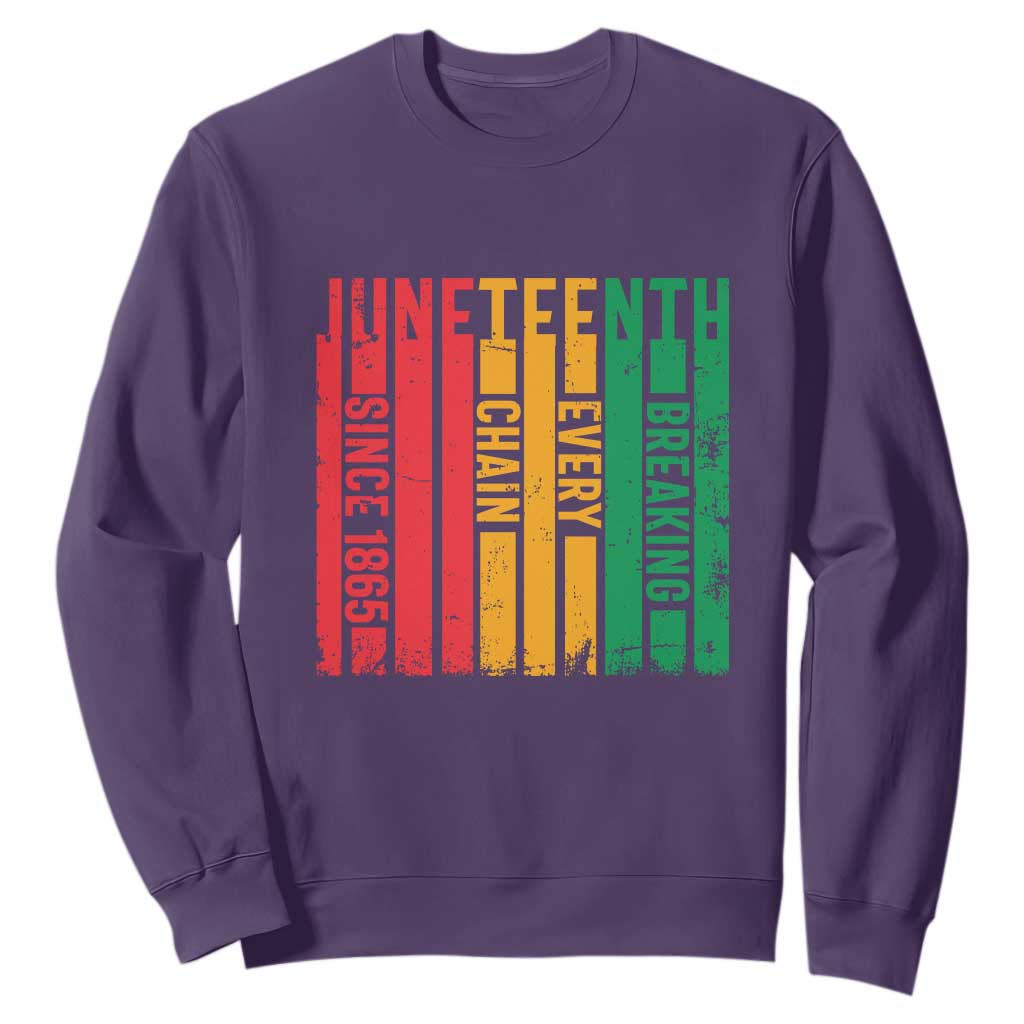 Juneteenth Since 1865 Sweatshirt Breaking Every Chain TS01