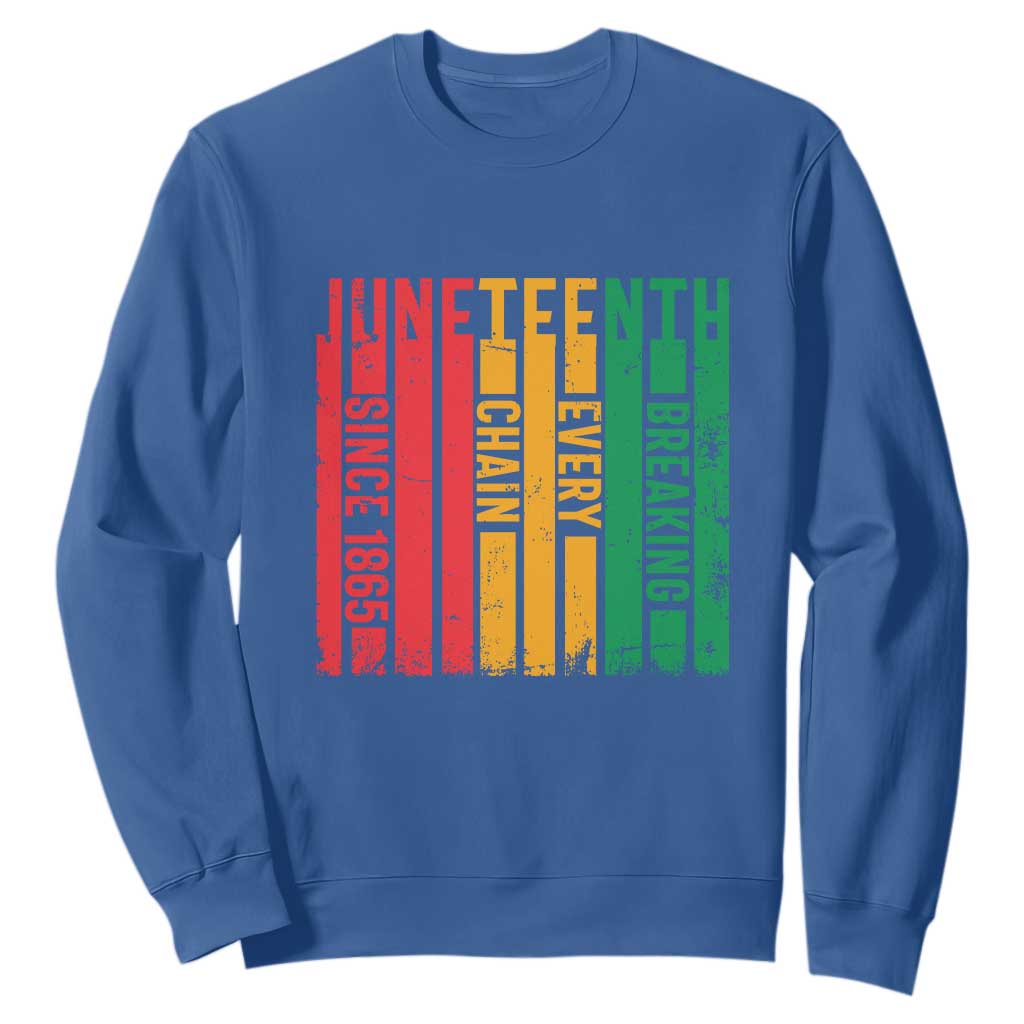 Juneteenth Since 1865 Sweatshirt Breaking Every Chain TS01