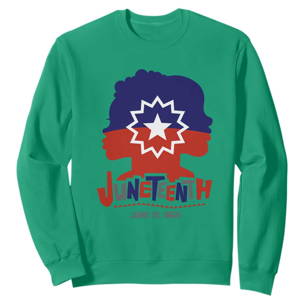 Juneteenth Flag Sweatshirt Celebrating Black Freedom Day 1865 TS01