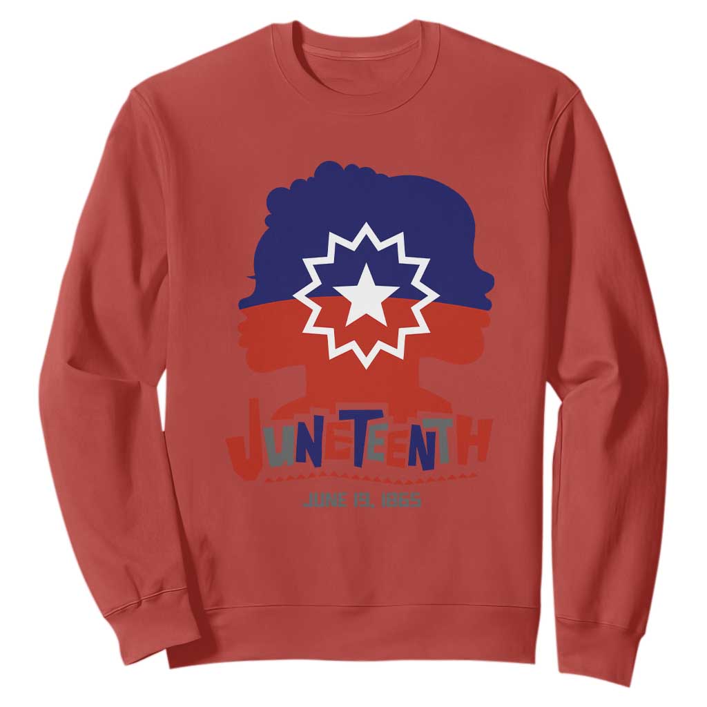 Juneteenth Flag Sweatshirt Celebrating Black Freedom Day 1865 TS01