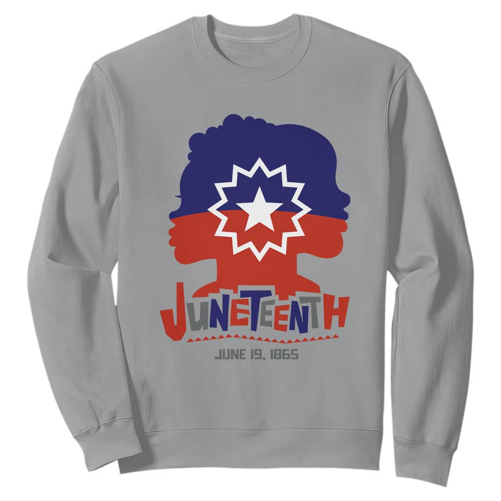 Juneteenth Flag Sweatshirt Celebrating Black Freedom Day 1865 TS01