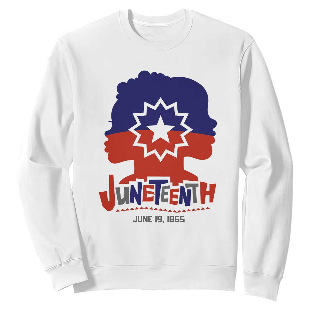 Juneteenth Flag Sweatshirt Celebrating Black Freedom Day 1865 TS01