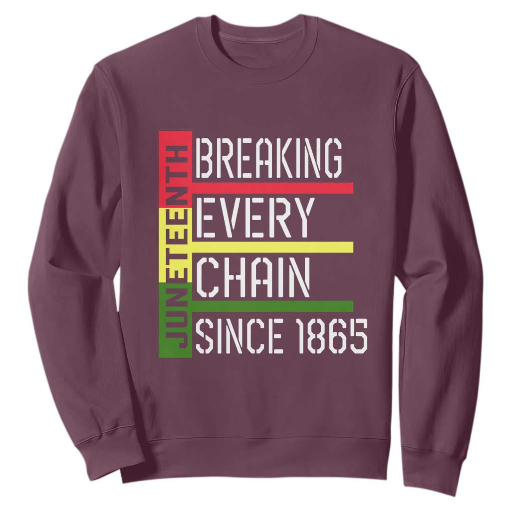 Juneteenth 1865 Sweatshirt Breaking Every Chain TS01