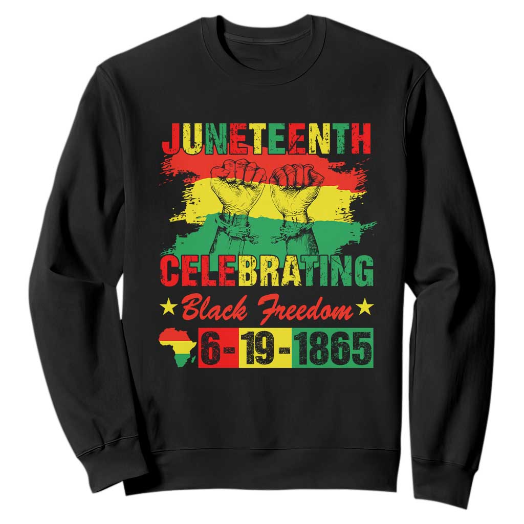 Juneteenth 1865 Sweatshirt Celebrating Black Freedom June 19th African American TS01