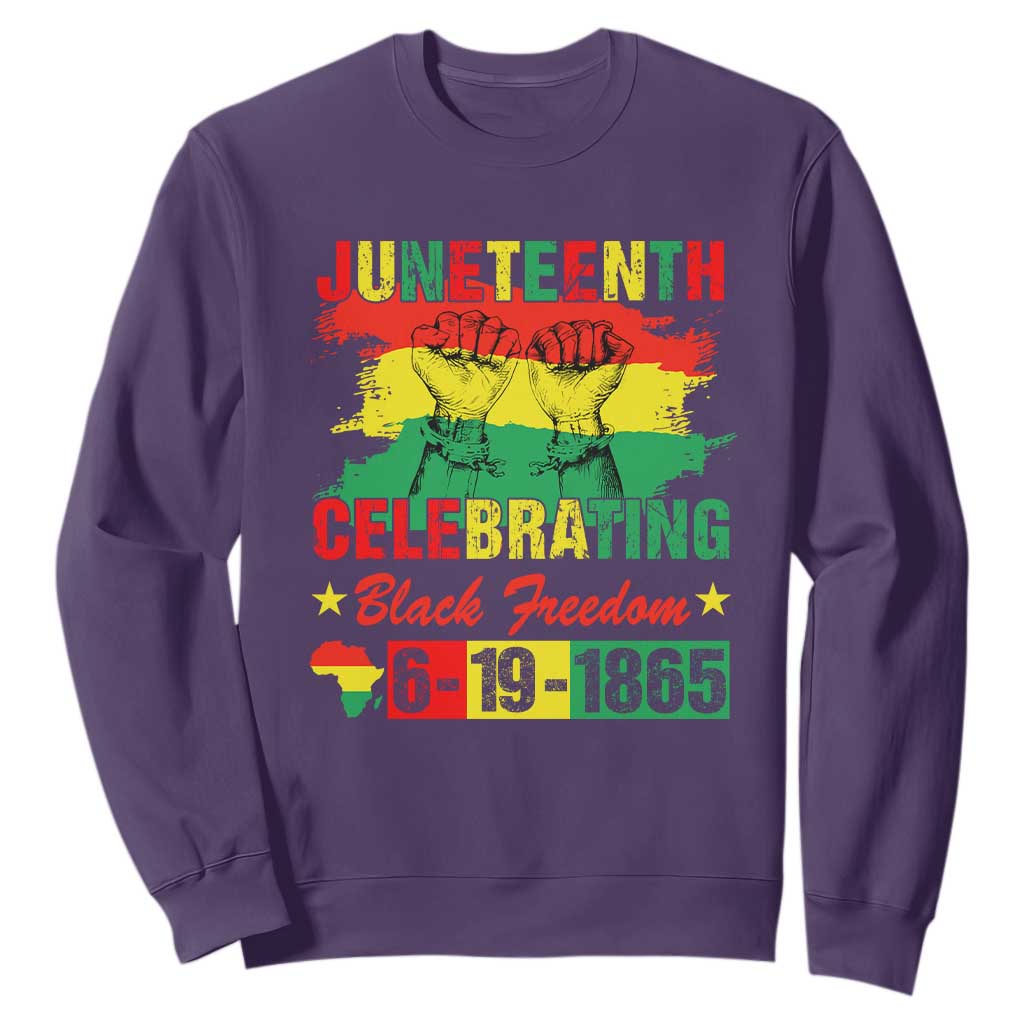 Juneteenth 1865 Sweatshirt Celebrating Black Freedom June 19th African American TS01