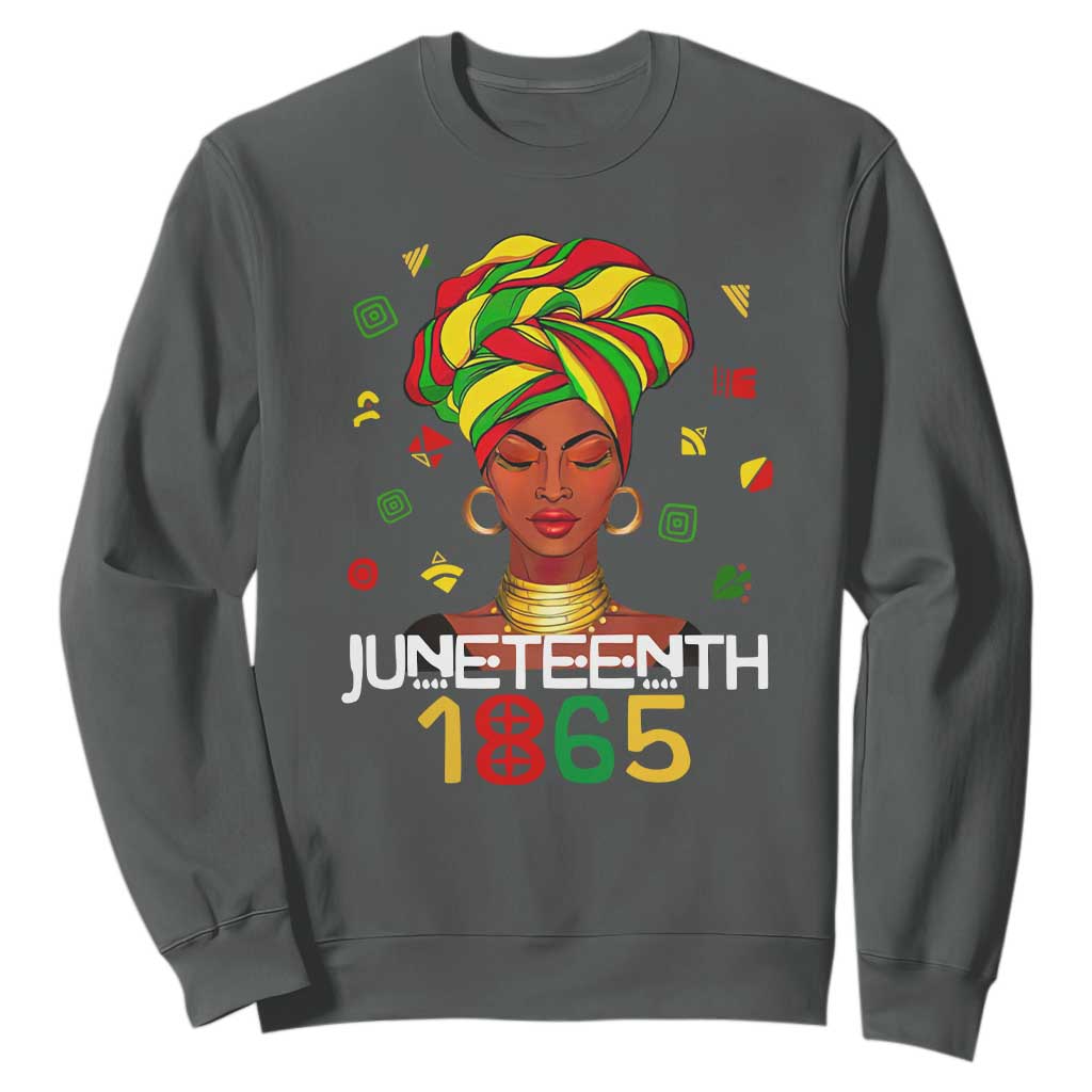 Melanin Queen Sweatshirt 1865 Juneteenth Celebrate African American Freedom Day TS01