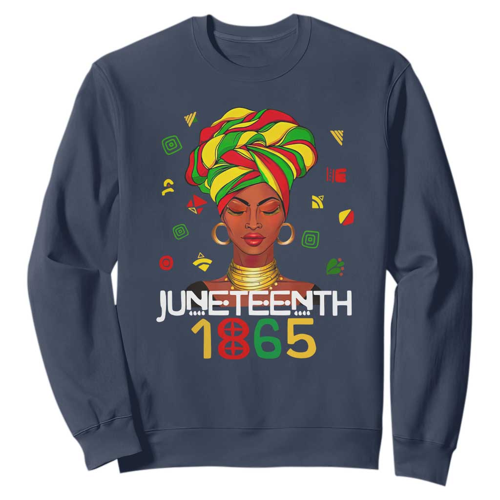 Melanin Queen Sweatshirt 1865 Juneteenth Celebrate African American Freedom Day TS01