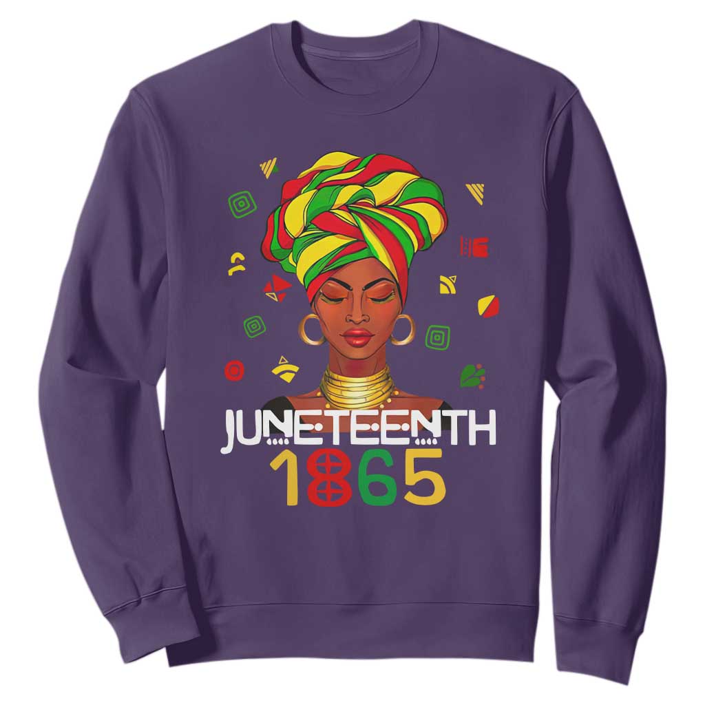 Melanin Queen Sweatshirt 1865 Juneteenth Celebrate African American Freedom Day TS01