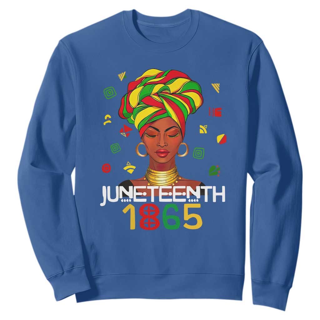 Melanin Queen Sweatshirt 1865 Juneteenth Celebrate African American Freedom Day TS01