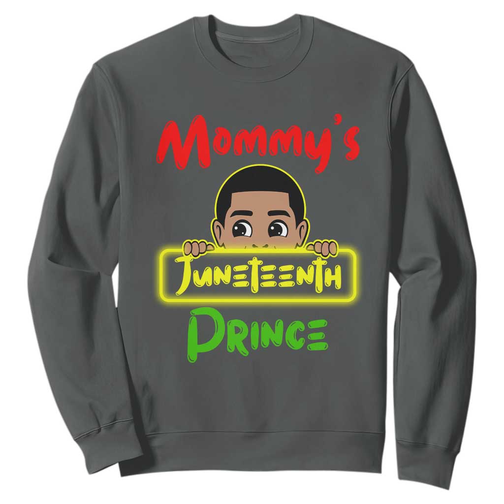 Mommy's Juneteenth Prince Sweatshirt Black Boy TS01