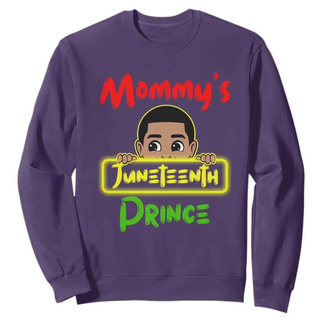 Mommy's Juneteenth Prince Sweatshirt Black Boy TS01