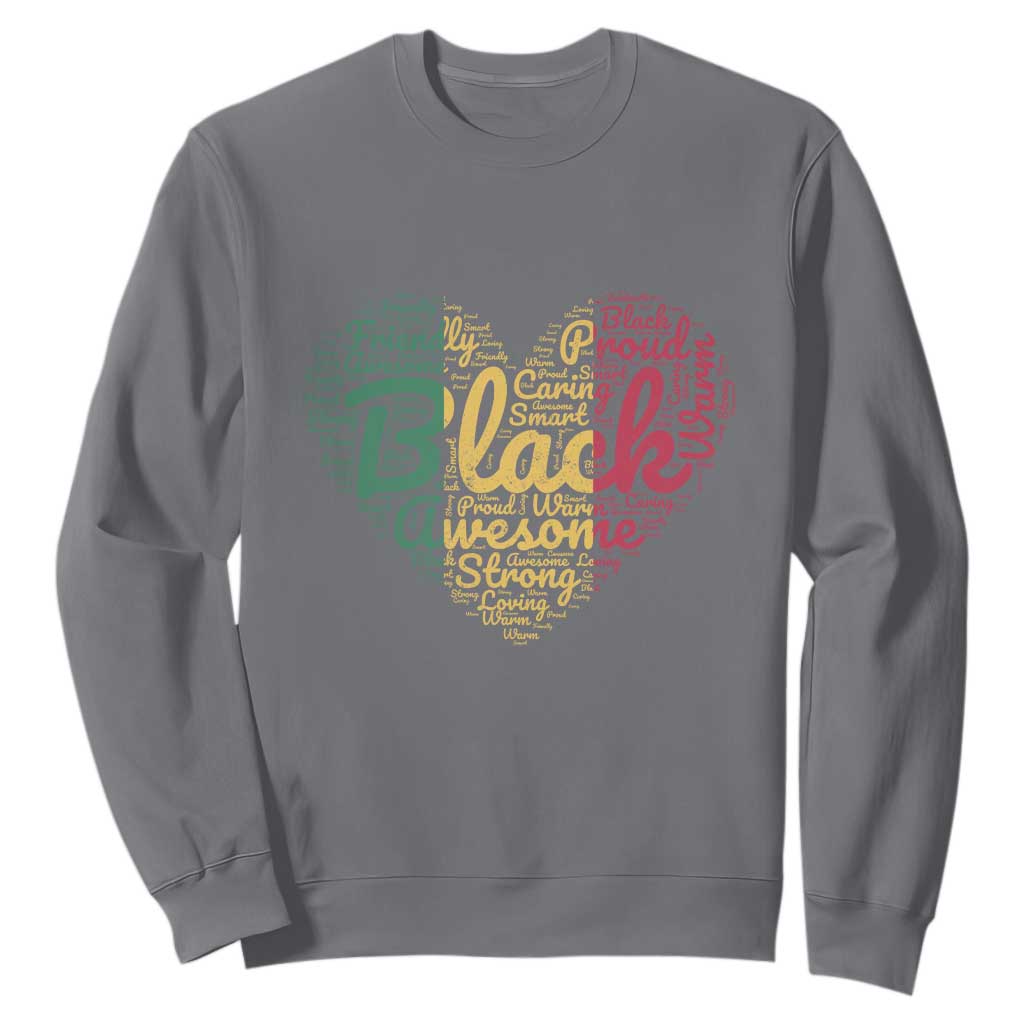 Black Awesome Strong Inspirational Sweatshirt African American Pride Juneteenth BHM TS01