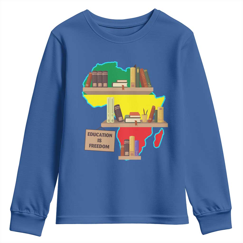 Education Is Freedom Youth Sweatshirt Teach Black History Educated African American TS02