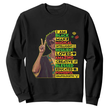 I Am Black Woman Afro Sweatshirt African American Pride Black History Month TS02