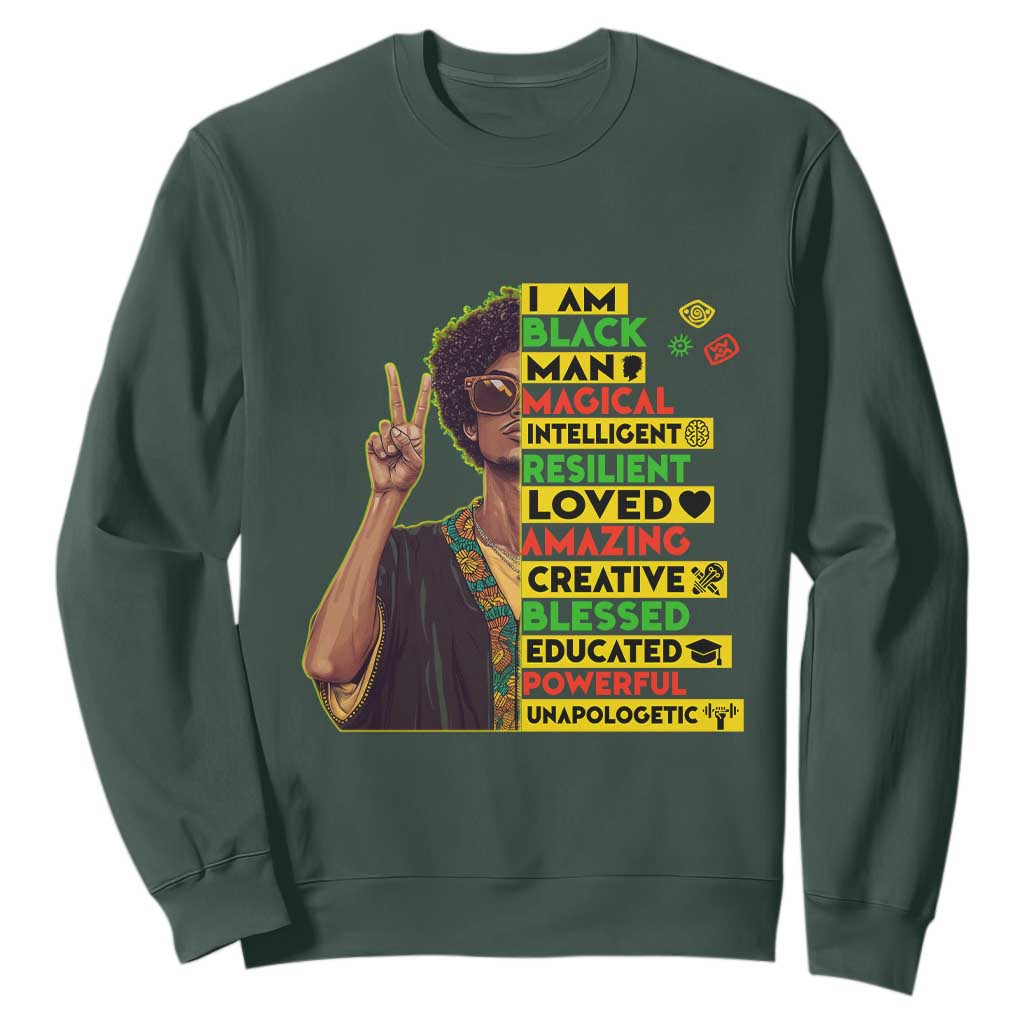 I Am Black Woman Afro Sweatshirt African American Pride Black History Month TS02