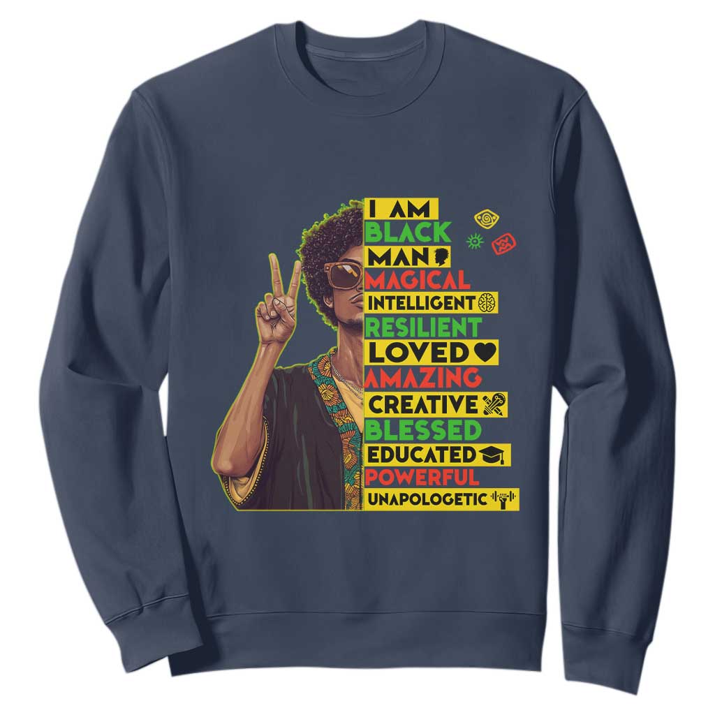 I Am Black Woman Afro Sweatshirt African American Pride Black History Month TS02