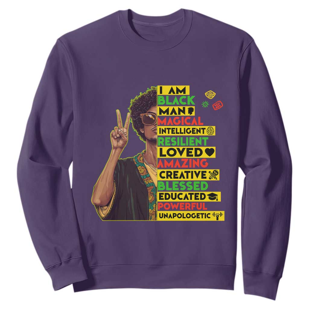 I Am Black Woman Afro Sweatshirt African American Pride Black History Month TS02