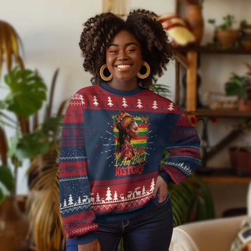 I Am Black History Knit Sweatshirt African Pride Woman TS02