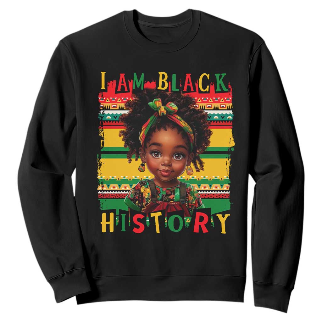 I Am Black History Sweatshirt Black Melanin Kids Girls TS02