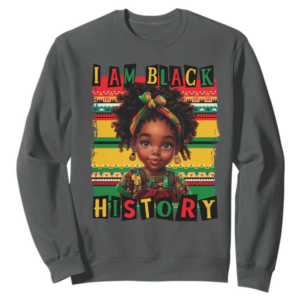 I Am Black History Sweatshirt Black Melanin Kids Girls TS02