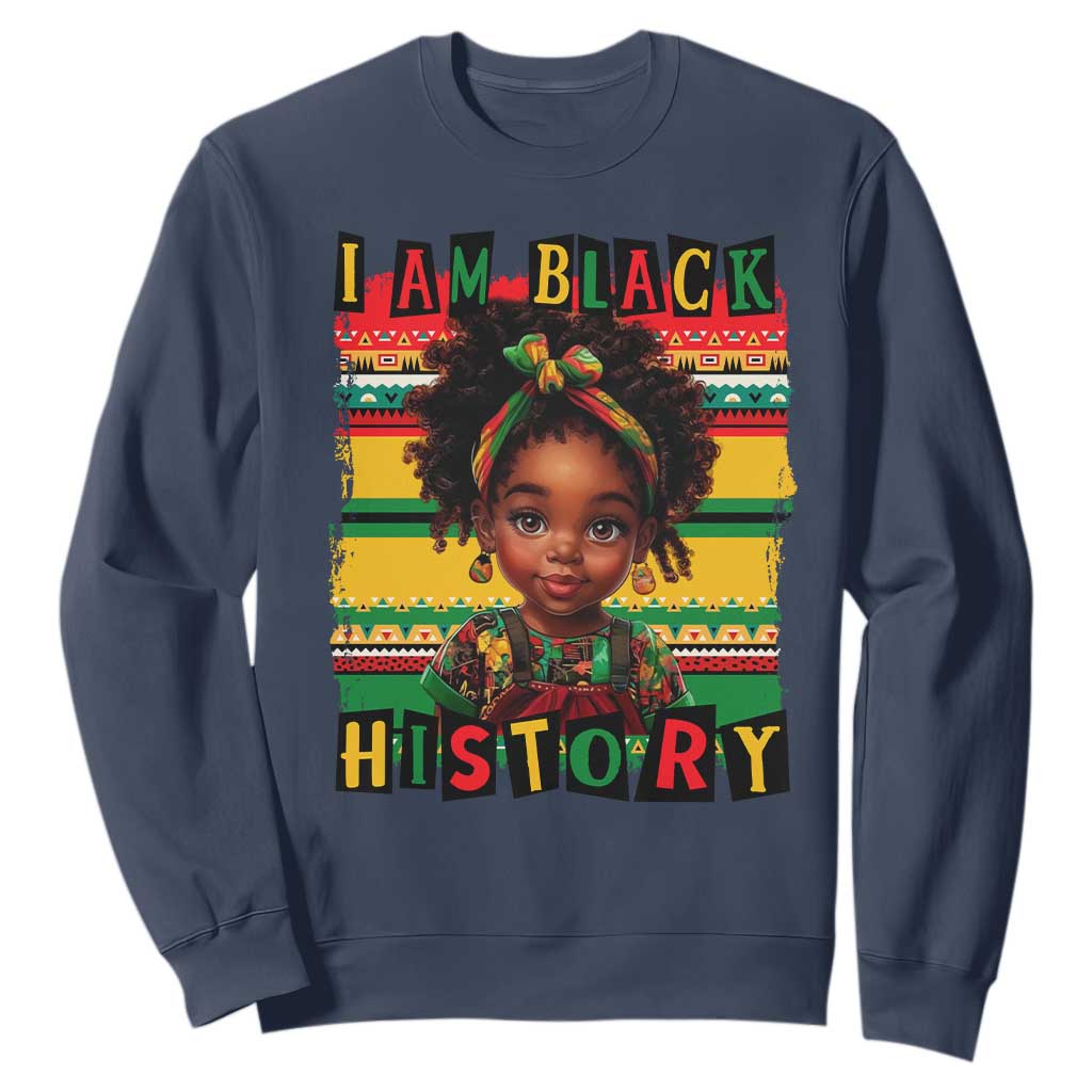 I Am Black History Sweatshirt Black Melanin Kids Girls TS02