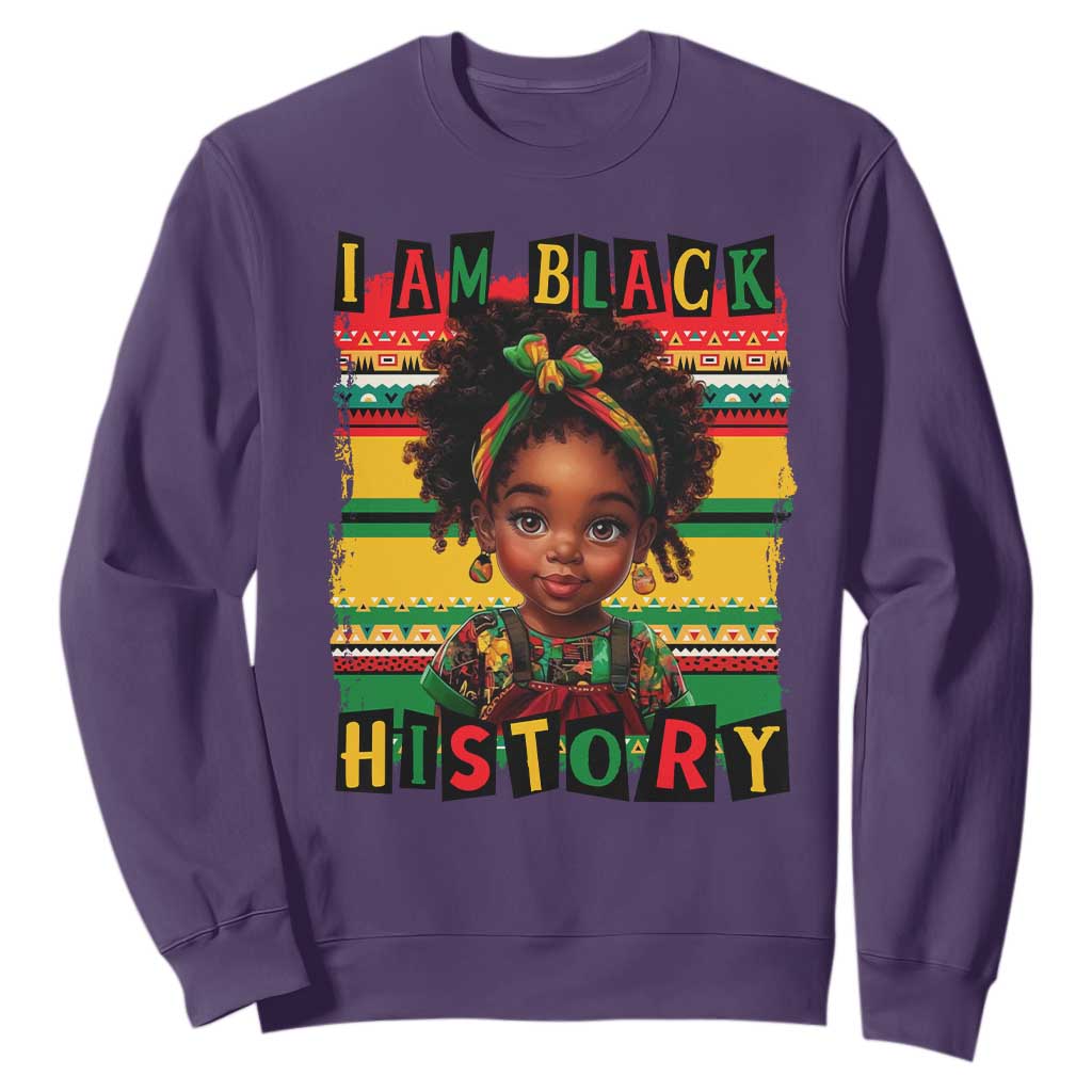 I Am Black History Sweatshirt Black Melanin Kids Girls TS02
