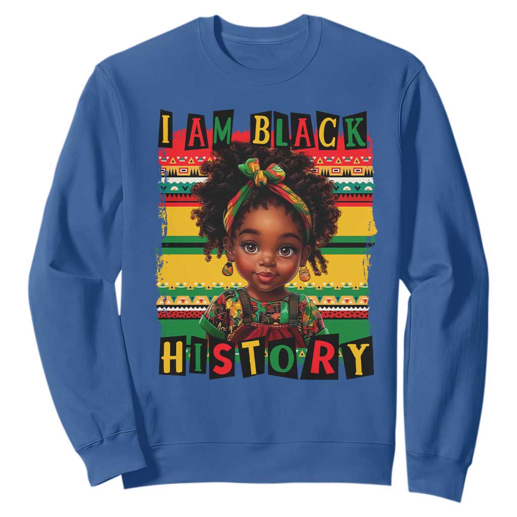 I Am Black History Sweatshirt Black Melanin Kids Girls TS02