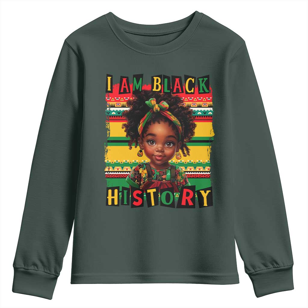 I Am Black History Youth Sweatshirt Black Melanin Kids Girls TS02