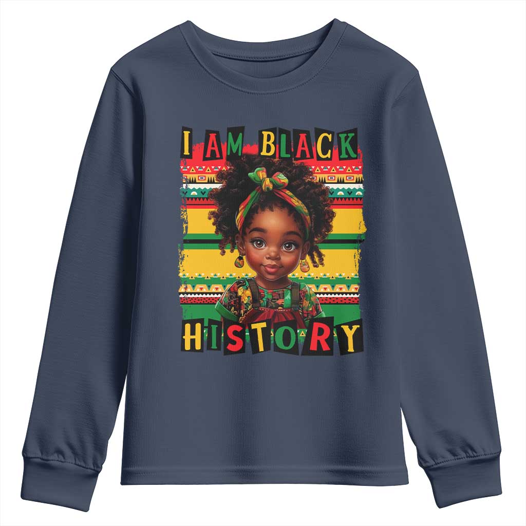 I Am Black History Youth Sweatshirt Black Melanin Kids Girls TS02