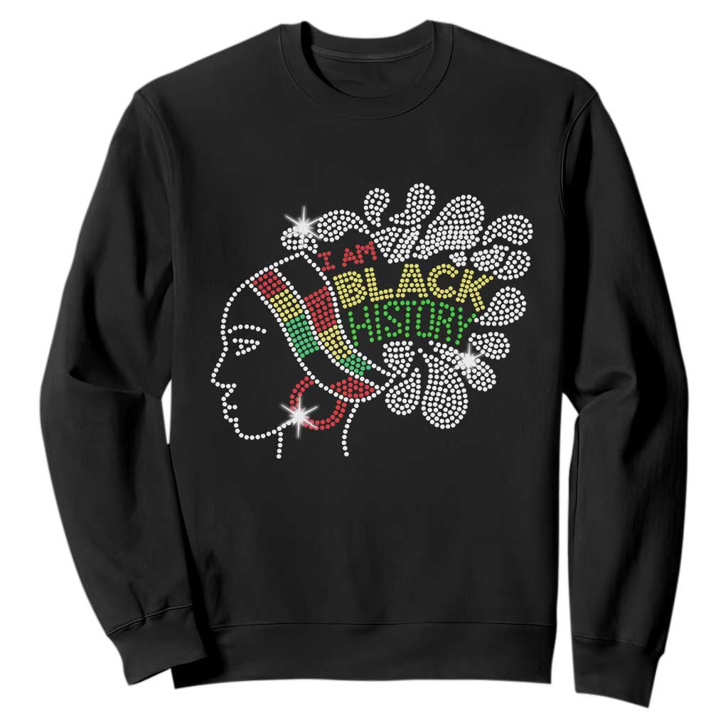 I Am Black History Sweatshirt Black Girl Sparkling TS02