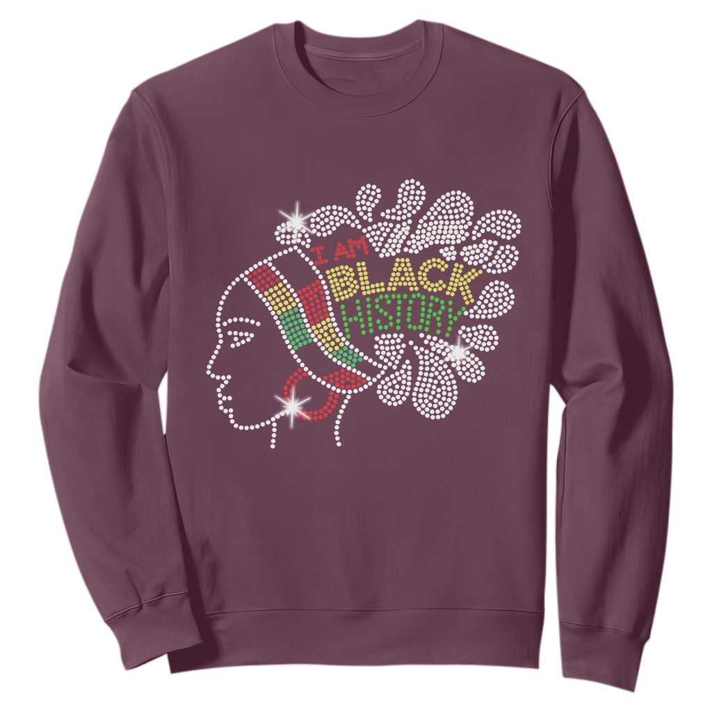 I Am Black History Sweatshirt Black Girl Sparkling TS02