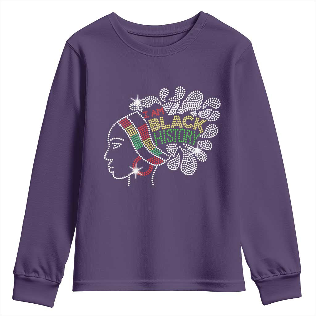I Am Black History Youth Sweatshirt Black Girl Sparkling TS02