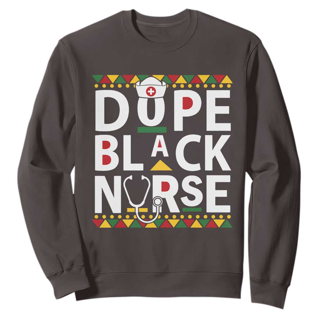 Dope Black Nurse Sweatshirt Proud Afro Melanin RN TS02