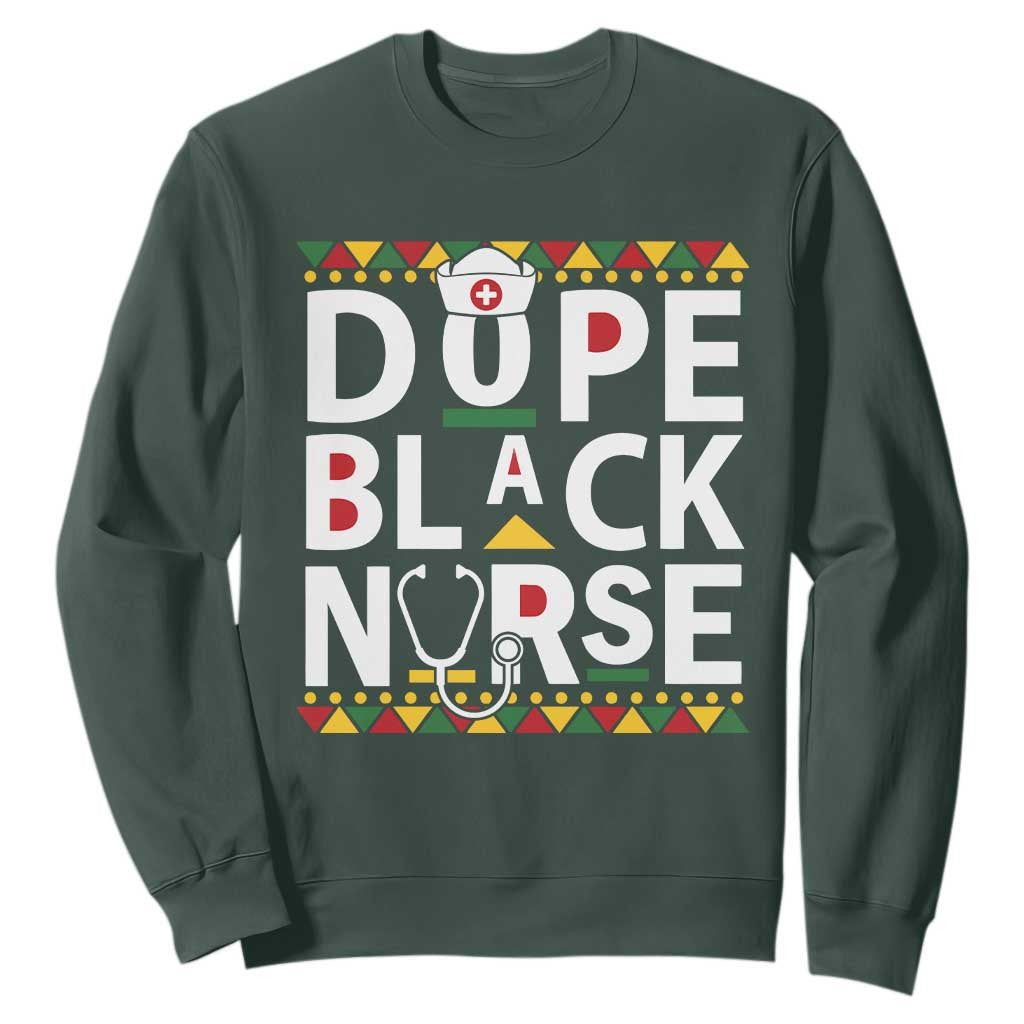 Dope Black Nurse Sweatshirt Proud Afro Melanin RN TS02