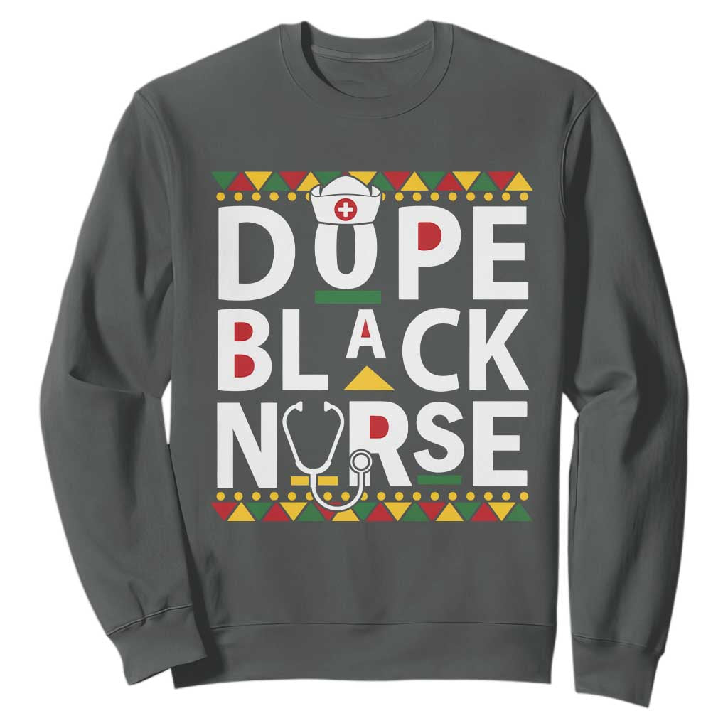 Dope Black Nurse Sweatshirt Proud Afro Melanin RN TS02
