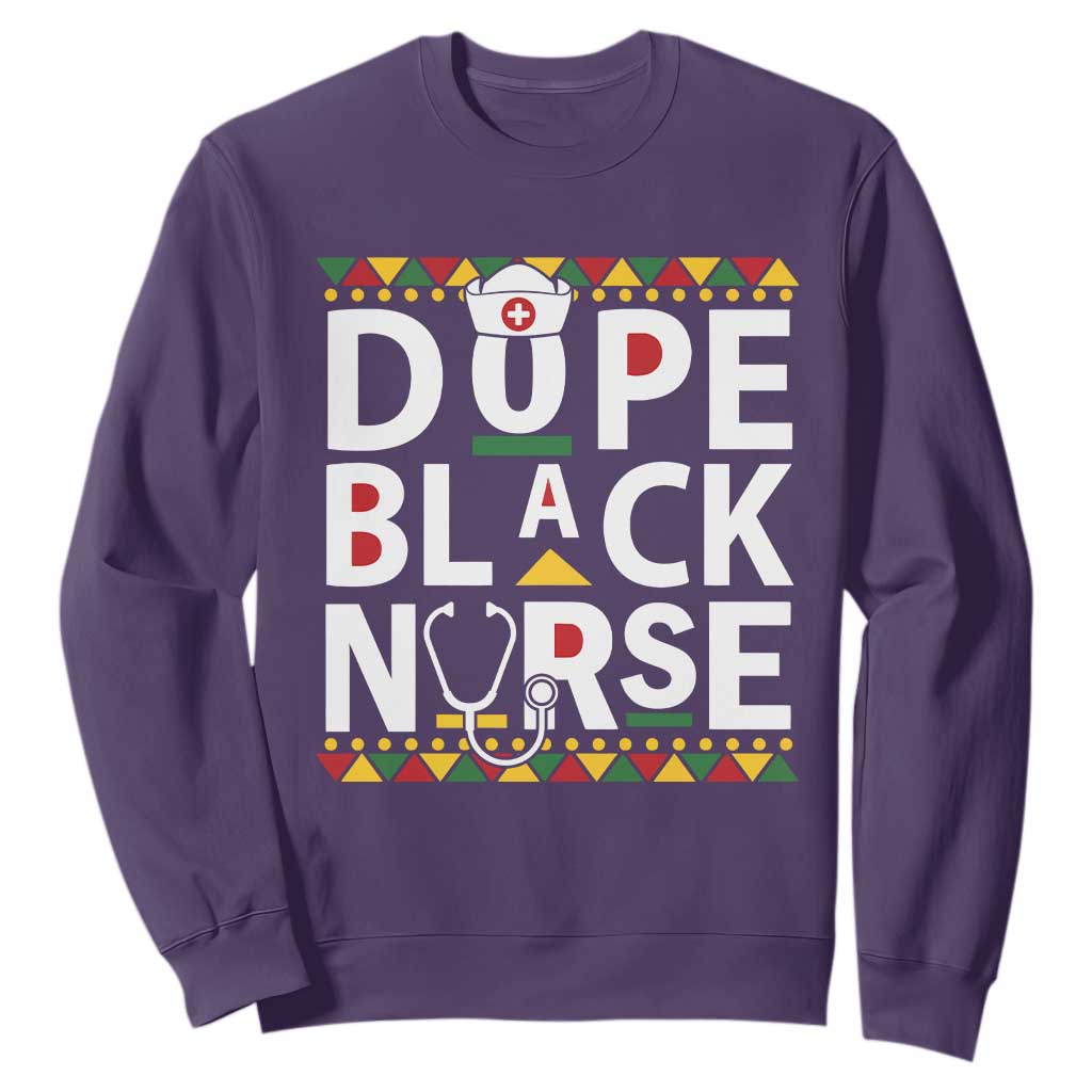 Dope Black Nurse Sweatshirt Proud Afro Melanin RN TS02