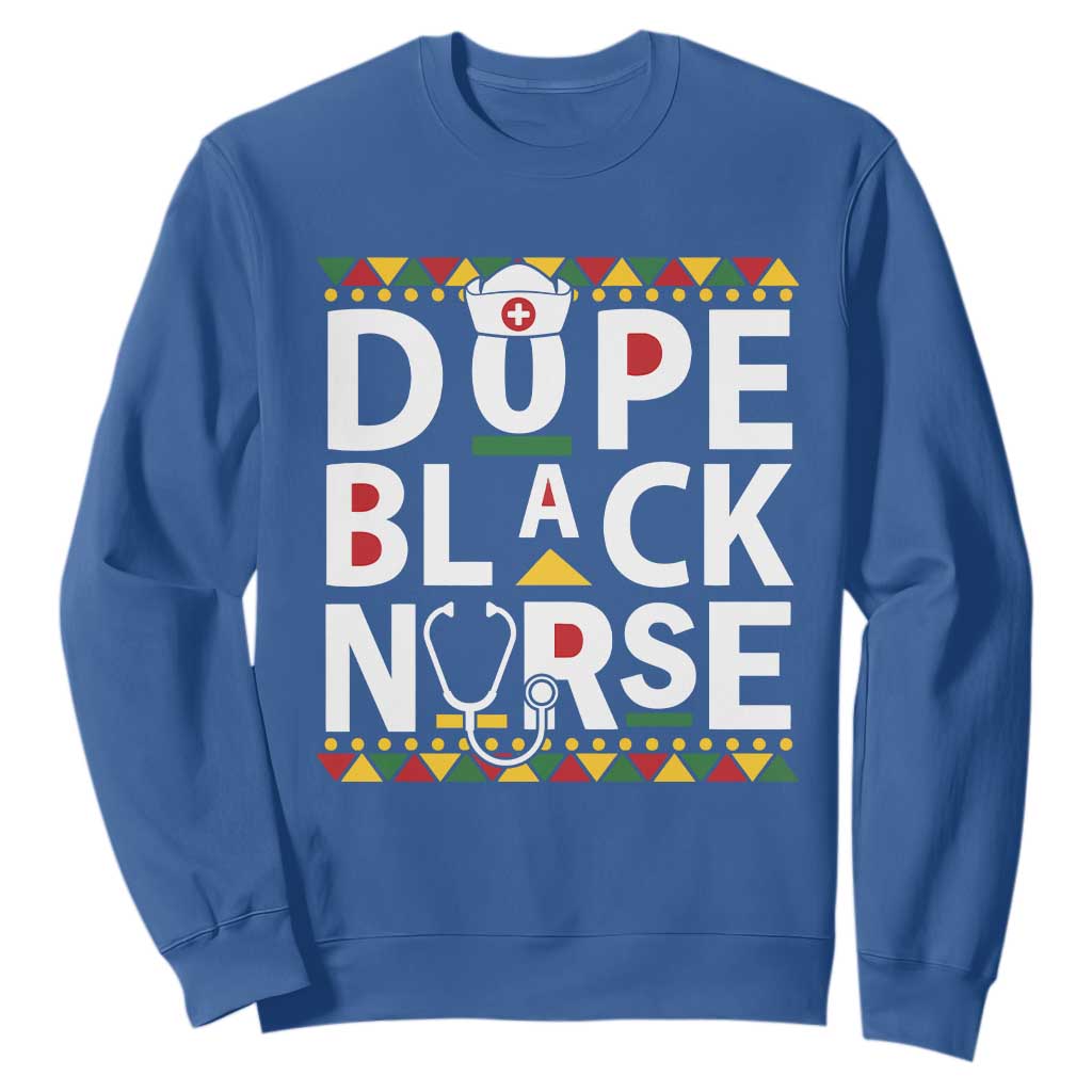 Dope Black Nurse Sweatshirt Proud Afro Melanin RN TS02