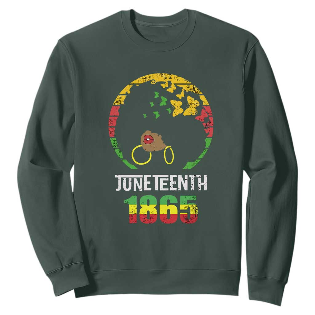 Juneteenth 1865 Sweatshirt Retro Black Woman Pride TS02