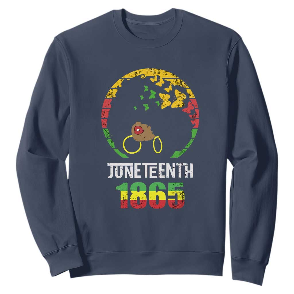 Juneteenth 1865 Sweatshirt Retro Black Woman Pride TS02