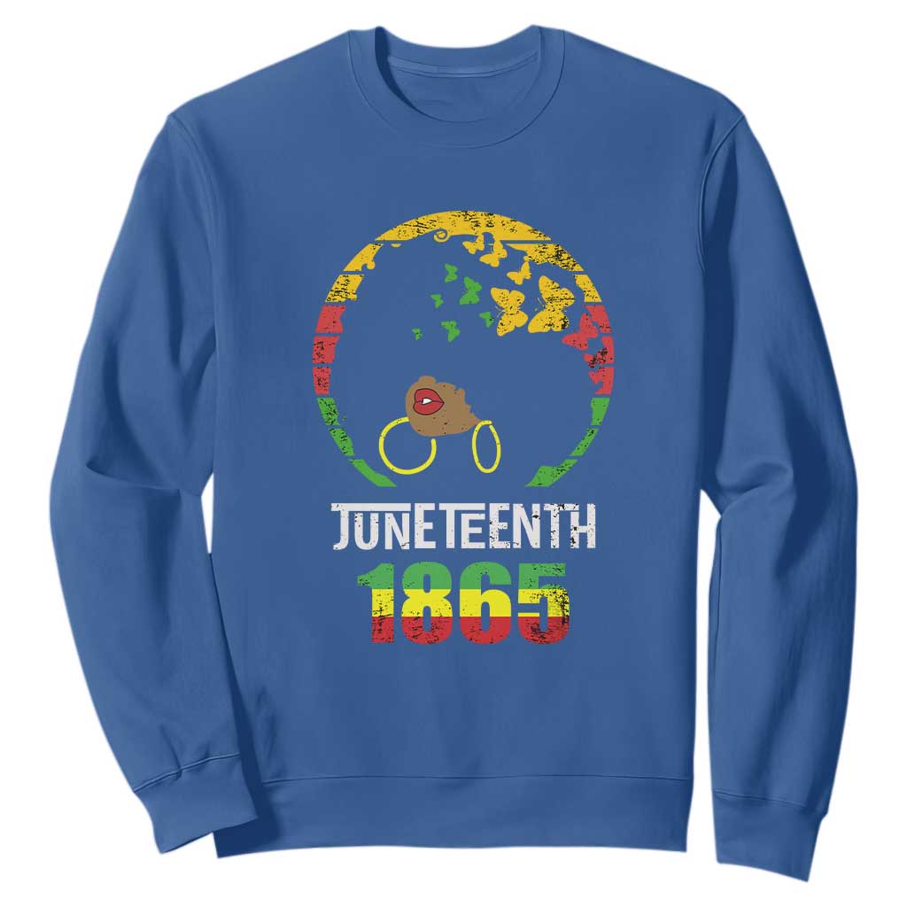 Juneteenth 1865 Sweatshirt Retro Black Woman Pride TS02