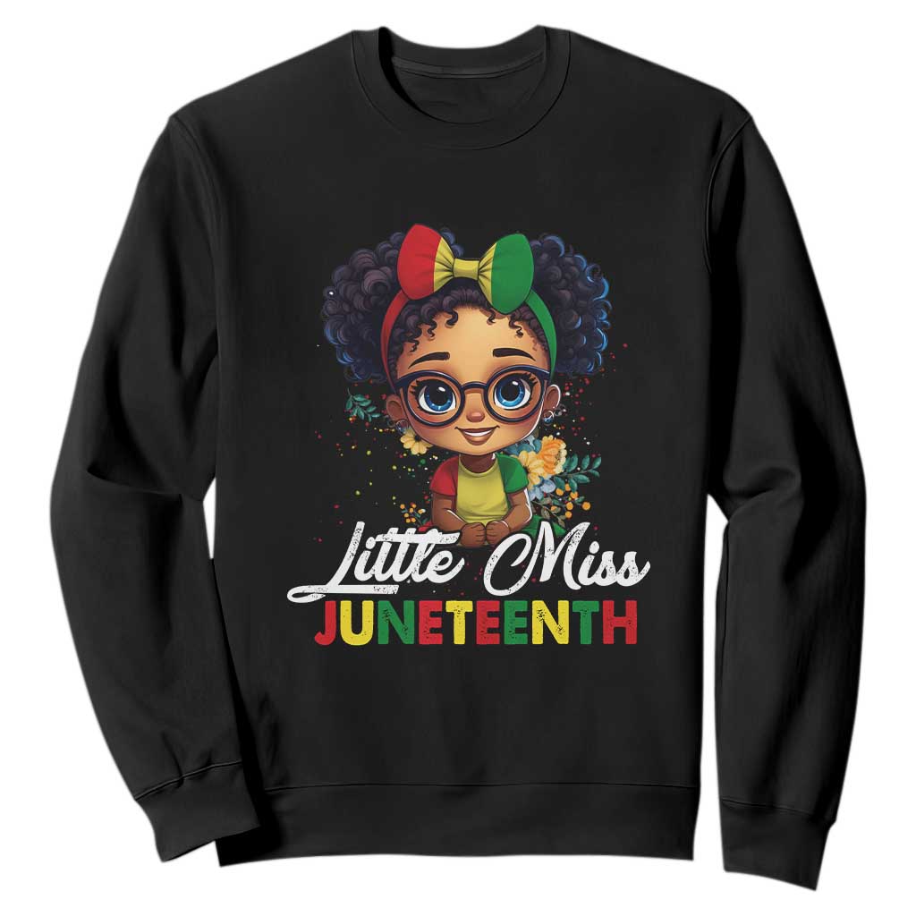 Little Miss Juneteenth Sweatshirt Since 1865 Black History TS02