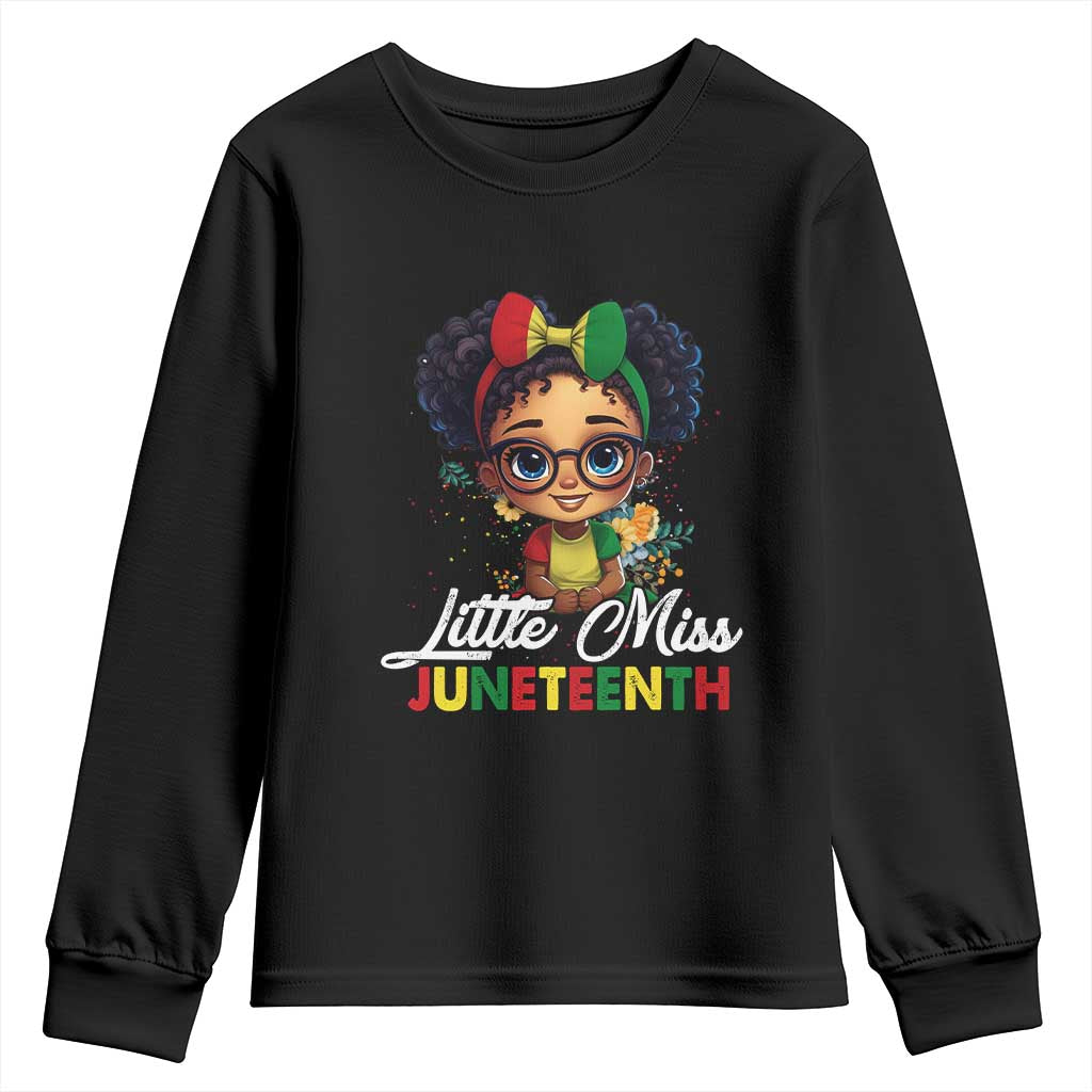 Little Miss Juneteenth Youth Sweatshirt Since 1865 Black History TS02