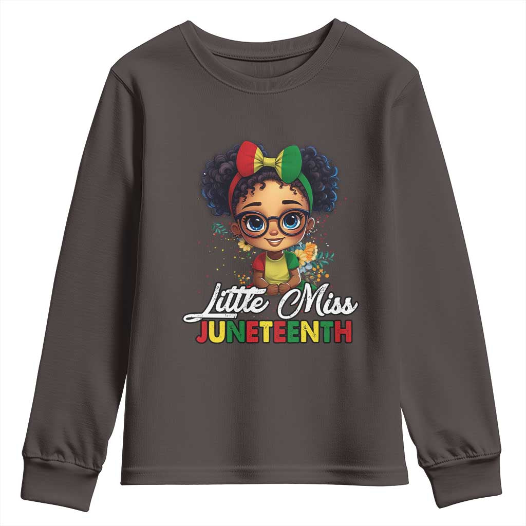 Little Miss Juneteenth Youth Sweatshirt Since 1865 Black History TS02