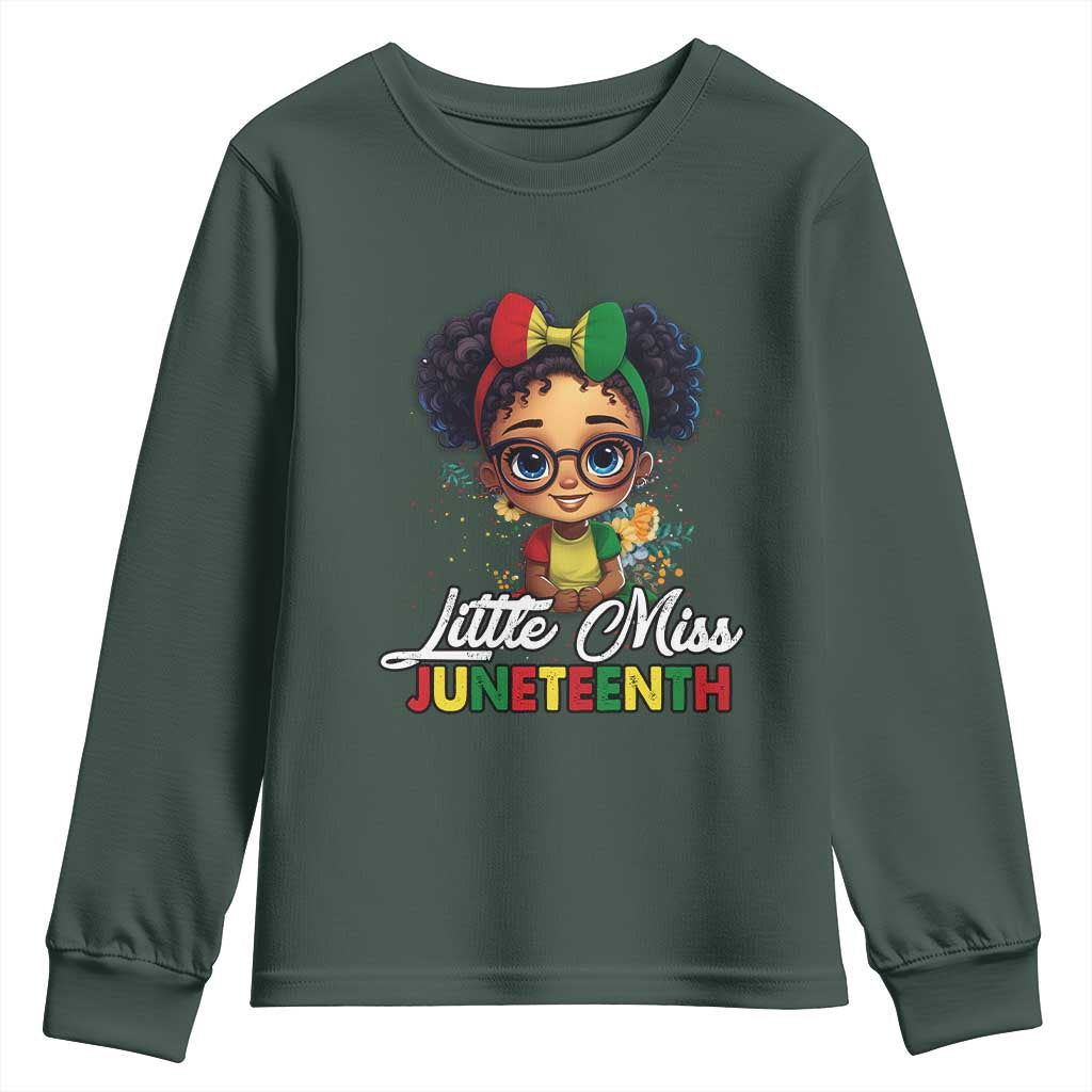 Little Miss Juneteenth Youth Sweatshirt Since 1865 Black History TS02