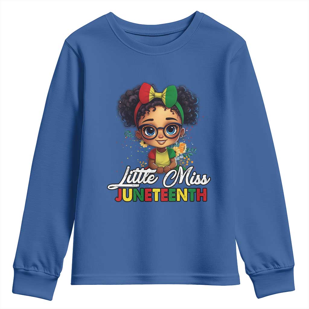Little Miss Juneteenth Youth Sweatshirt Since 1865 Black History TS02