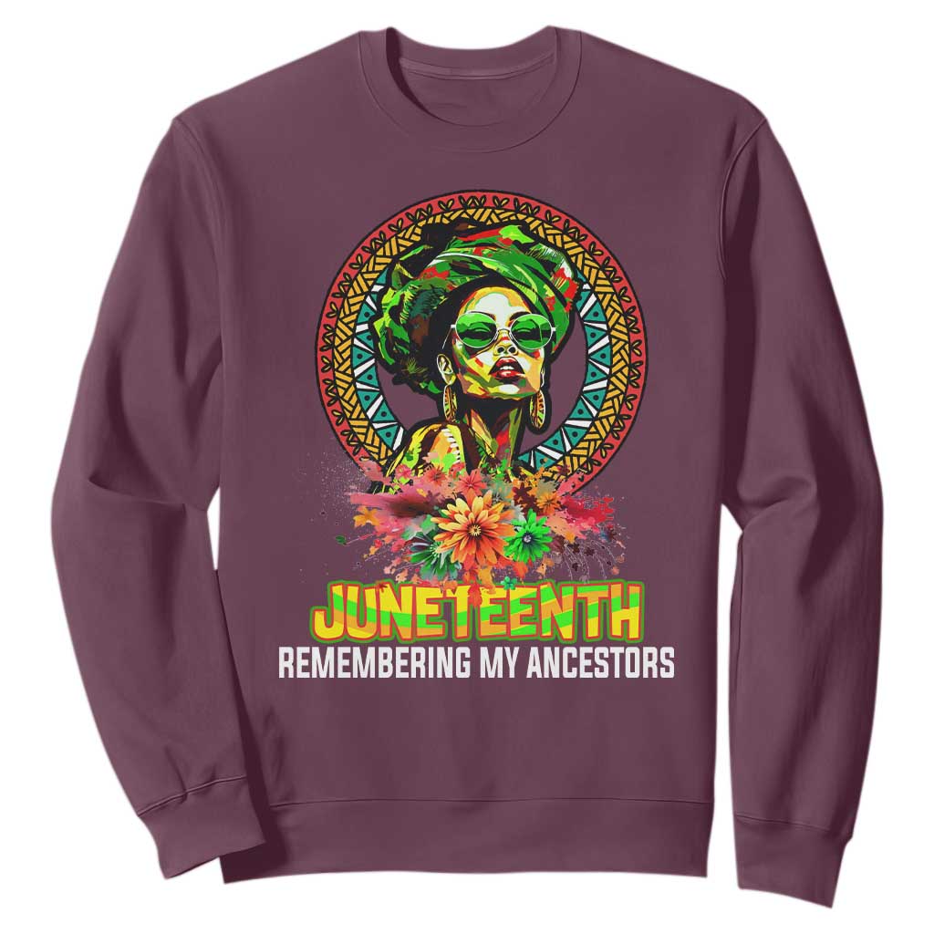 Juneteenth 1865 Sweatshirt Remembering Ancestors African American Woman TS02