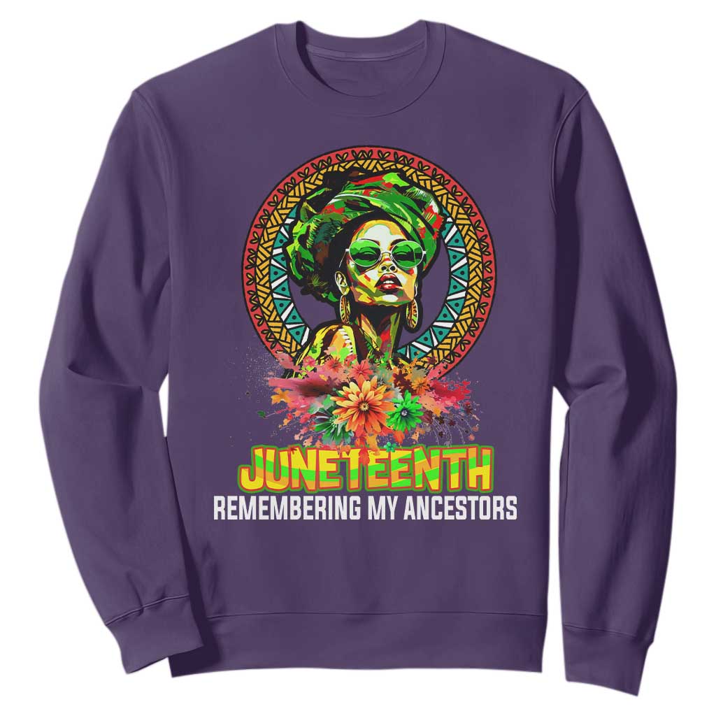 Juneteenth 1865 Sweatshirt Remembering Ancestors African American Woman TS02