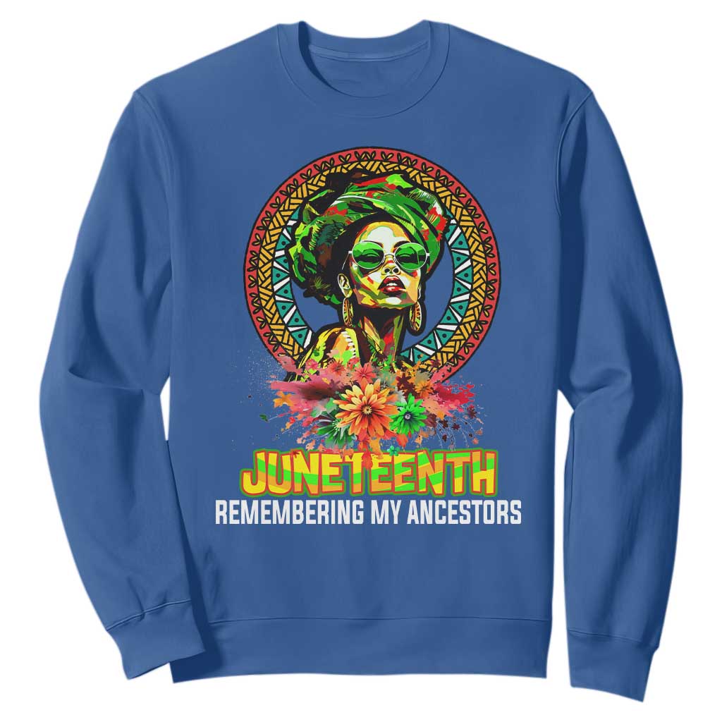 Juneteenth 1865 Sweatshirt Remembering Ancestors African American Woman TS02
